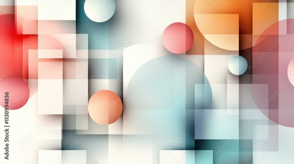 Poster dynamic geometric pattern background with overlapping shapes modern design digital art environment a