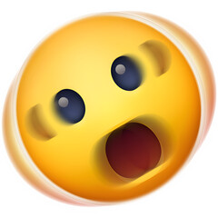Fototapeta premium Face with Spiral Eyes Emoji 