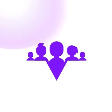 Purple Team Icon: A minimalist and modern illustration of a purple team icon, symbolizing unity, collaboration, and collective strength. Perfect for branding, websites, and presentations. 