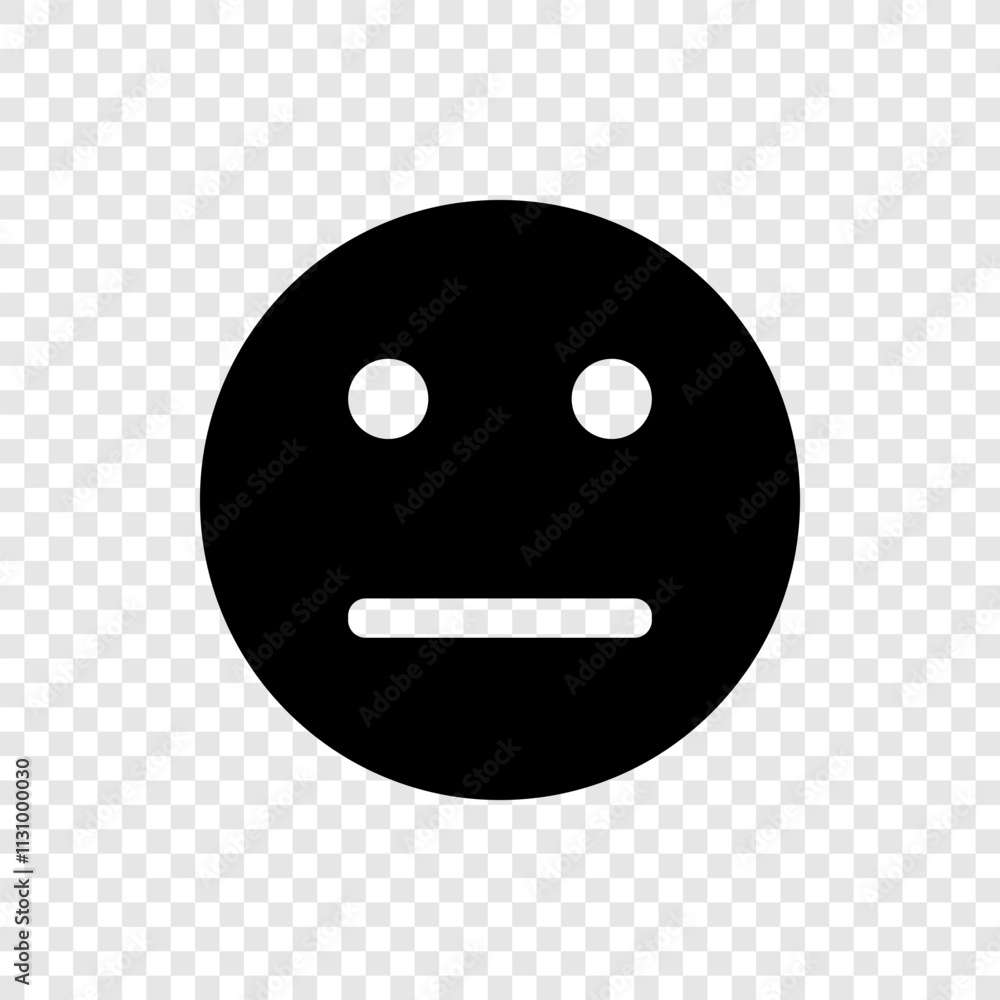 Poster smile simple icon vector. flat design. transparent grid