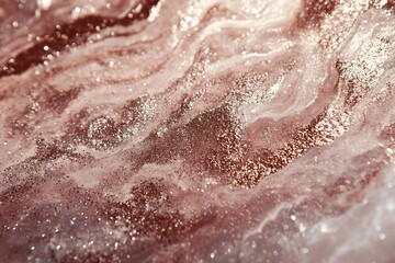 Obraz premium Radiant Rose Gold Glitter Abstract with Dreamy Bokeh for Valentine s Designs