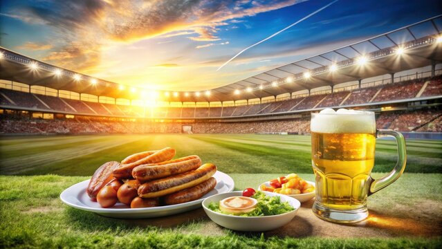 Score big with juicy sausages and crisp beer; perfect game day fuel.