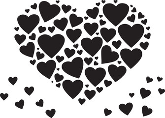Fototapeta premium minimalistic heart symbol silhouette