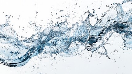 Obraz premium Dynamic Water Wave Background Mix - Crystal Clear Splashes, Fluid Motion, and Ocean Wave Patterns for Digital Wallpaper and Stock Use