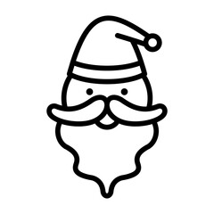 Fototapeta premium Santa Claus Icon Element For Design