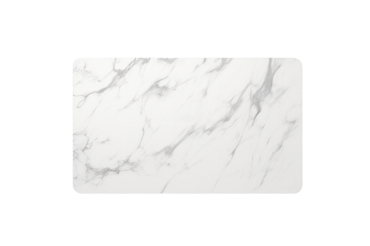 White marble-inspired business card with soft gray streaks and modern geometric shapes isolated on white background