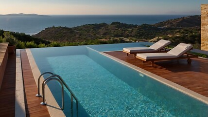 Fototapeta premium swimming pool in hotel