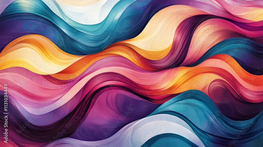 Poster neon audio voice frequency wave and abstract sound light vector background. radio pulse effect curve