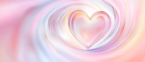 A heart shape is drawn in a purple and blue color