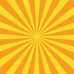 Obraz premium Yellow sunburst background vector