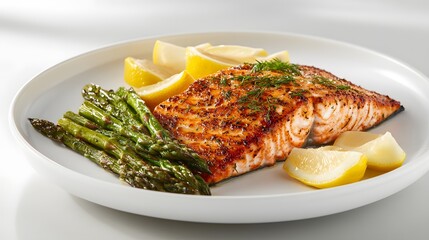 Grilled Salmon with Asparagus and Lemon: A Healthy and Delicious Meal