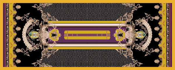 Pakistani Dupatta for digital print.Digital Dupatta design.