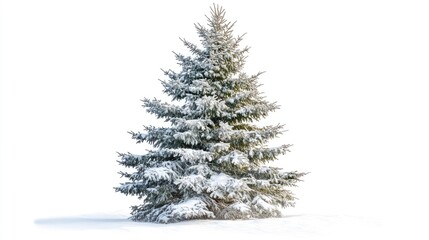 Obraz premium christmas tree isolated on white