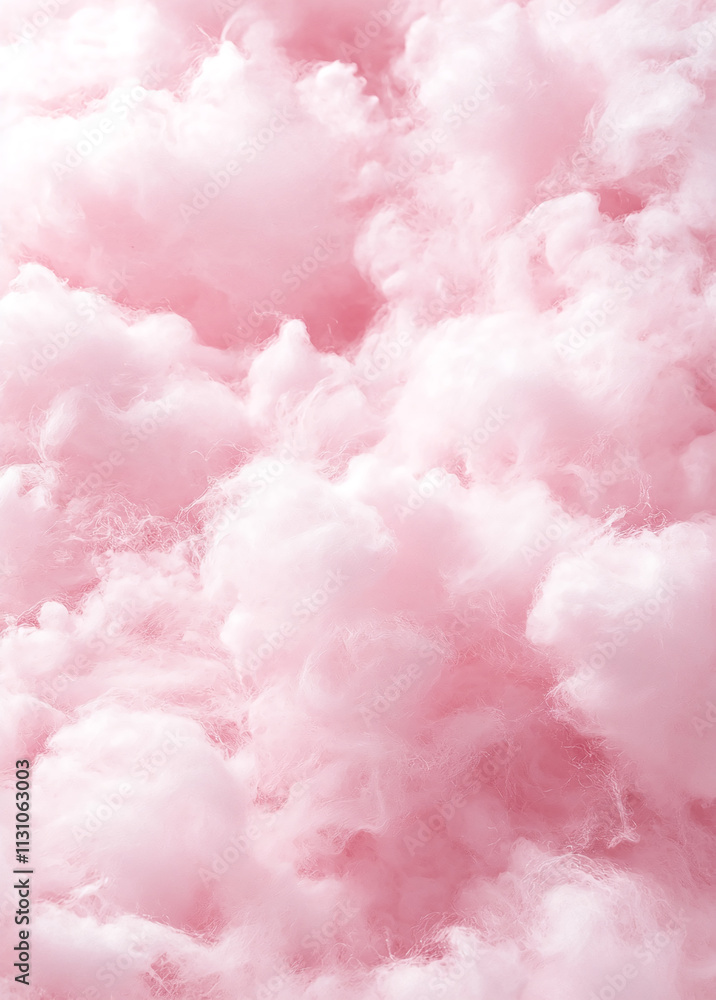 Aufkleber soft pink clouds create a dreamy atmosphere in a pastel sky during early evening hours