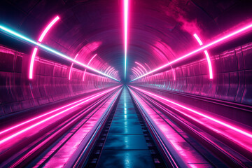 
Bold, electrifying Electric Pink design used in futuristic branding, neon lights, and packaging, creating a dynamic, high-energy atmosphere that symbolizes youth and confidence, with sharp contrasts 