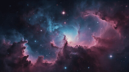 Obraz premium Colorful Space Galaxy Nebula with Starry Night and Supernova Glow