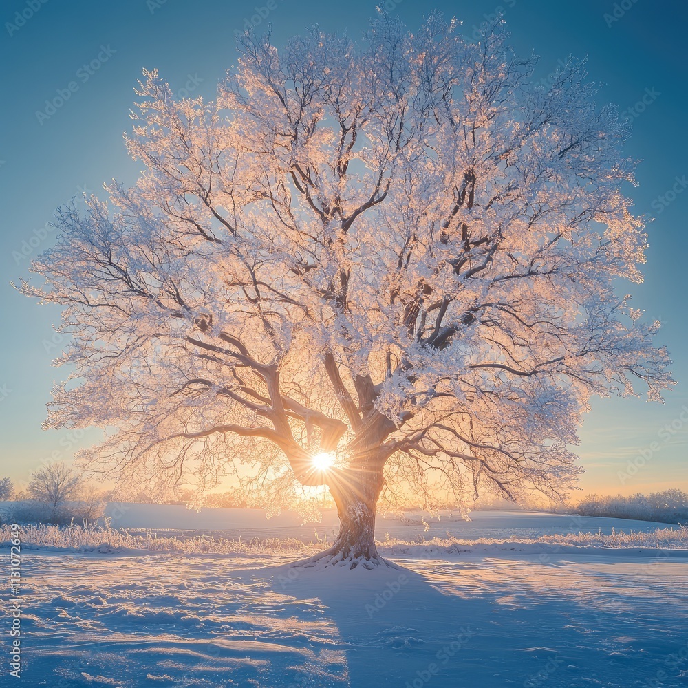 Canvas Prints tree in the snow