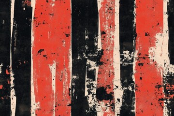 Abstract Red Black Stripes: Bold, textured, and visually striking, this abstract pattern features bold red and black stripes with a distressed, grunge aesthetic.