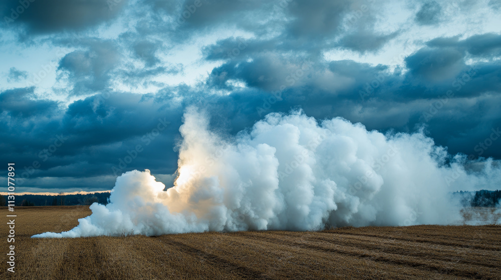Poster rocket launch smoke trail with fire flame vector. isolated realistic jet takeoff explosion speed eff