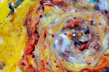 Abstract modern art. Liquid colored shapes gently blended together. Abstract expressionism.