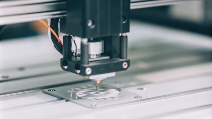 A closeup shot of a sensor embedded in a products assembly point detecting temperature and pressure changes to ensure quality control.