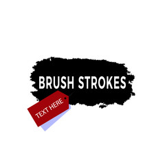 Fototapeta premium Black Brush strokes Brush strokes grunge vector art illustration isolated on white background 