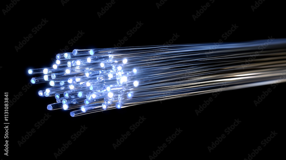 Poster fiber optic technology revolutionizing communication systems global connectivity high-tech visuals d