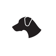 Abstract dog silhouette for unique logo designs