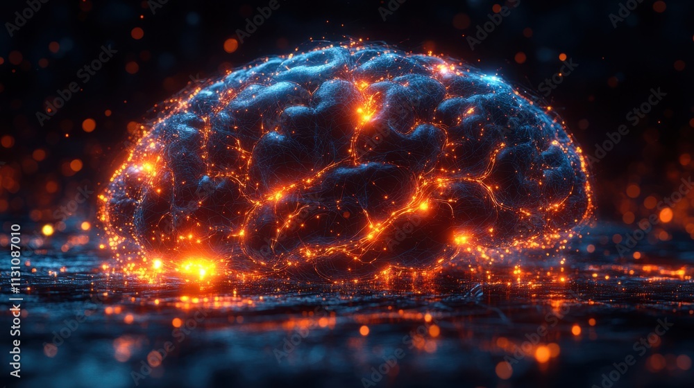 Poster neural network activation digital realm abstract visualization sci-fi environment close-up perspecti