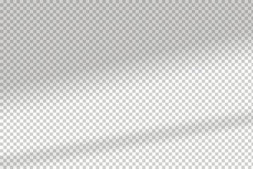 Vector illustration with shadow overlays on transparent background. Window frame shadows for natural light effects. Photo-realistic scene