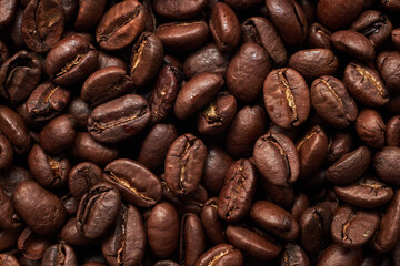 Obraz premium Close-up full frame of coffee beans.
