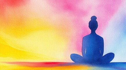 meditation abstract background, watercolor, detailed 