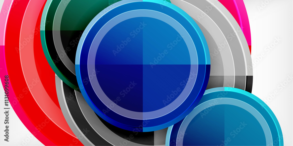 Aufkleber minimal geometric abstract background. circle triangle design