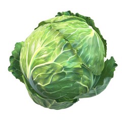 Fototapeta premium Photo of Cabbage Isolated on white background
