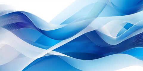 Obraz premium Beautiful vector abstract blue background with waves