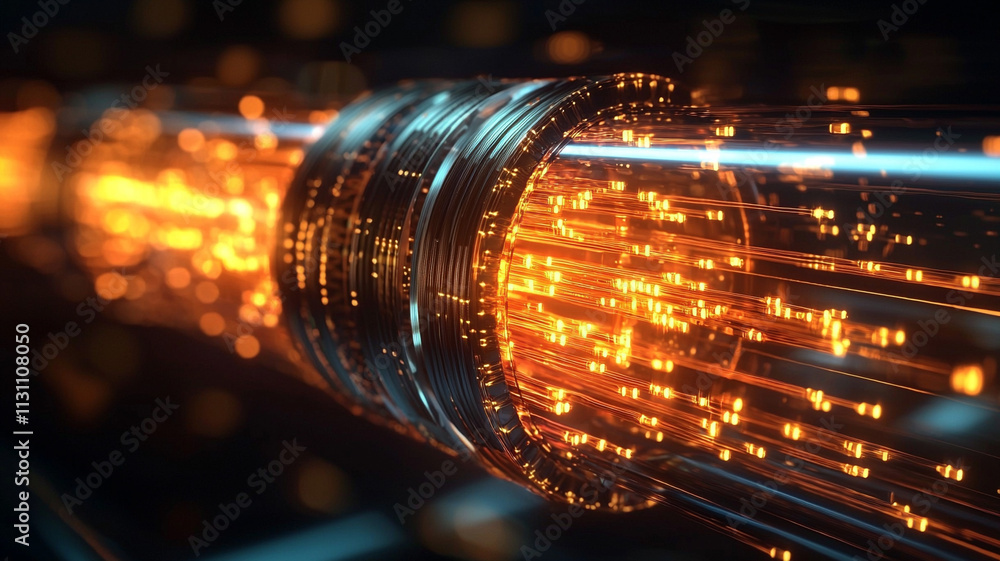 Poster ai generated technology visualization digital space abstract art high-tech environment futuristic vi