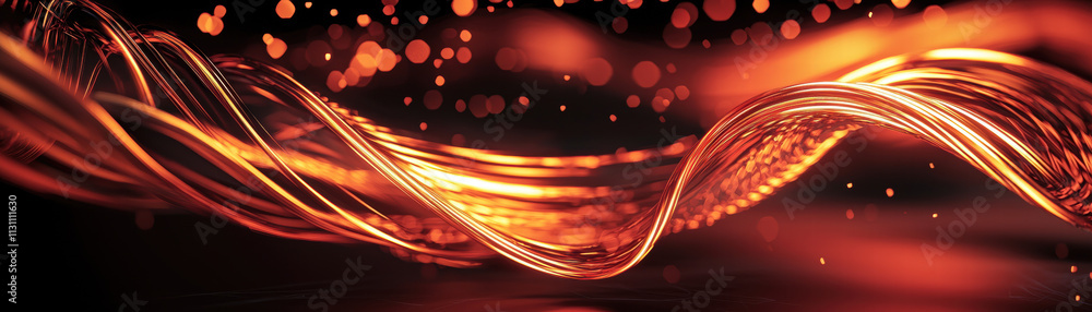 Poster material science metals strength. vibrant flowing lines in warm colors create an energetic abstract 