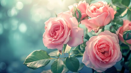 Elegant Bouquet of Vibrant Roses and Floral Blossoms Capturing Nature&rsquo;s Serenity