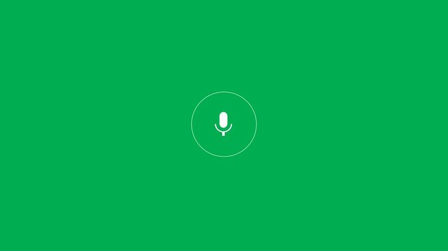 voice recoding button on green background