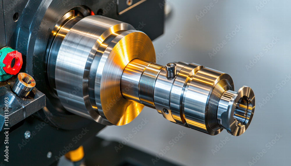 Poster material science metals strength. precision metal machining with a focus on a lathe and intricate co