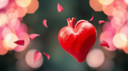 Obraz premium heart with background
