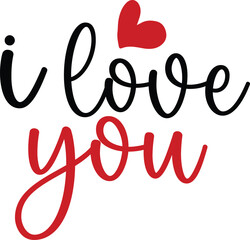 Valentine Design, I Love You SVG Design