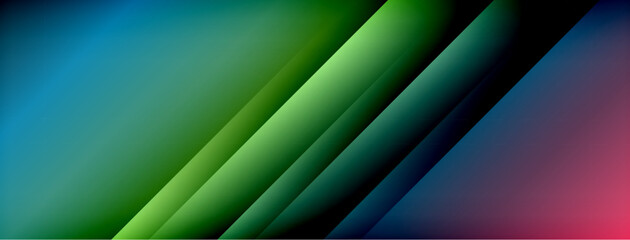 Fototapeta premium Colorful gradient with lines made of shadow and light. Creative background