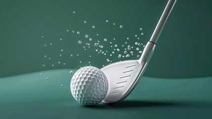 Splash of Golf. Fluid recreation concept