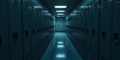 Fototapeta premium a row of lockers in a row