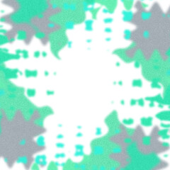 Fototapeta premium An abstract transparent psychedelic wavy vignette design element overlay.