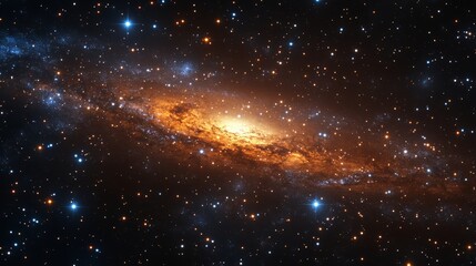 Fototapeta premium Galaxy background with sparkling stars and rich color gradients, creating a sense of depth