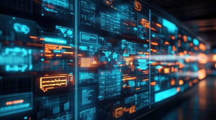 Warehouse management system showing live updates close up streamlined organization whimsical overlay office setting