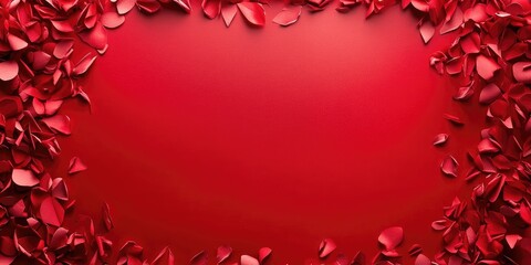 red background with frame