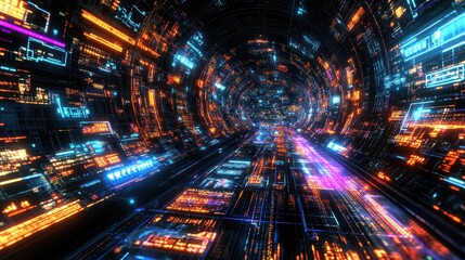 Realtime demand flow on software screen close up seamless logistics process dynamic overlay logistics hub